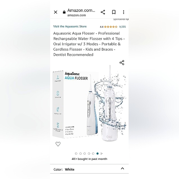 🎁 AquaSonic Aqua Flosser, Three (3) Modes, Four (4) Nozzle Tips Travel Bag NWT - Picture 6 of 16